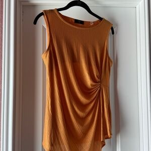 Tahari Orange Sleeveless Blouse